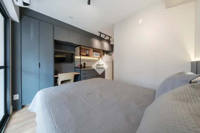 Apartamento moderno mobilado próximo à Vila Olímpia em São Paulo